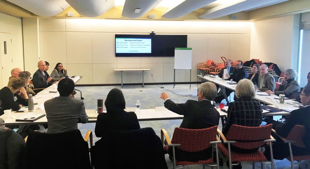 The task force's first meeting in December 2018 in