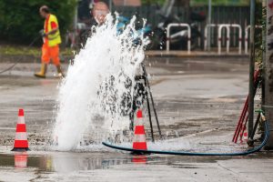 Water main break road work _ PO