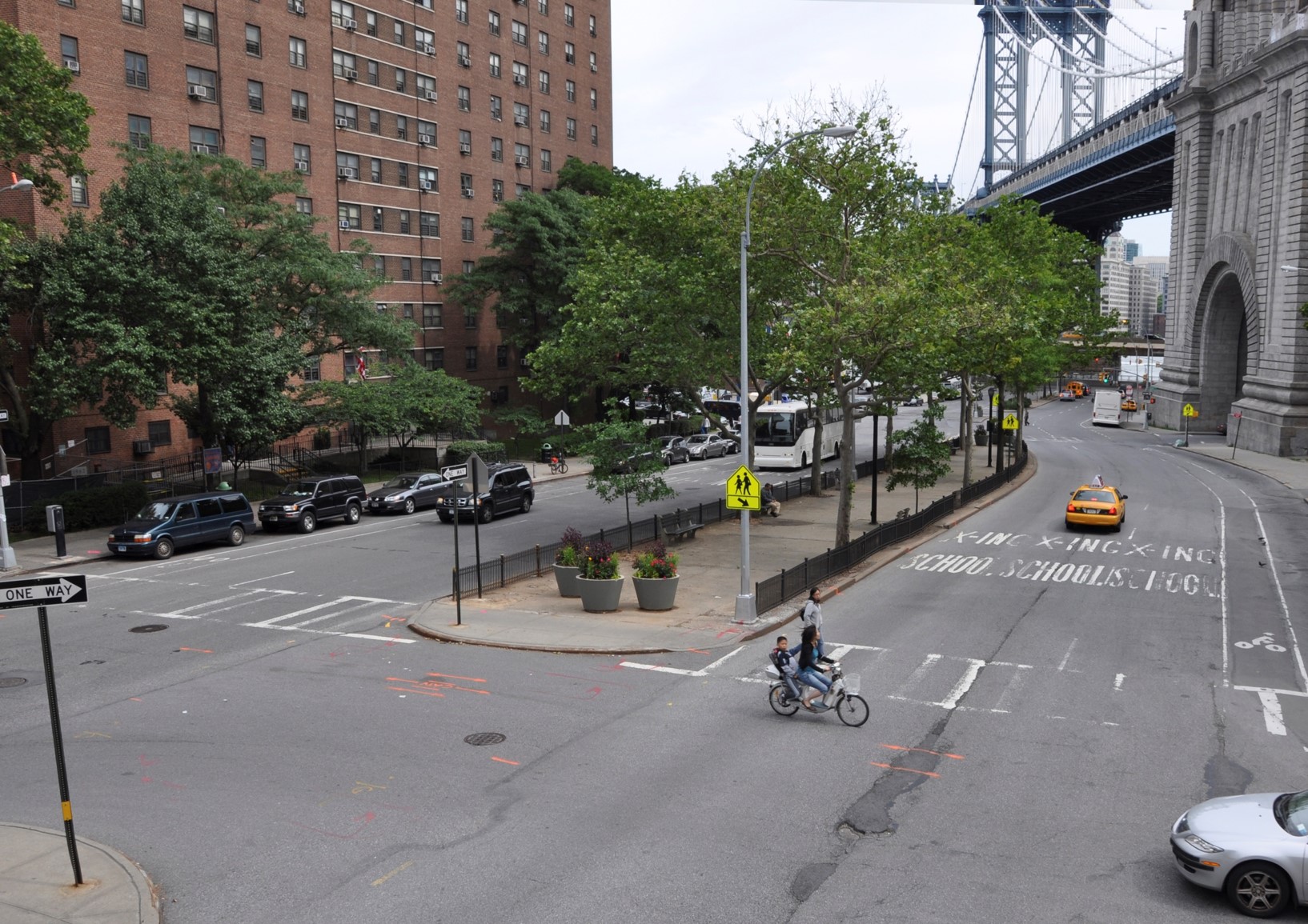 A traditional street designed for cars